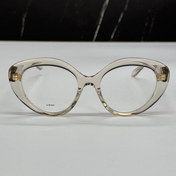 NEW LOEWE LW50088I 057 WOMEN EYEGLASSES TRANSPARENT BEIGE LOEWE EYEWEAR - Picture 3 of 10